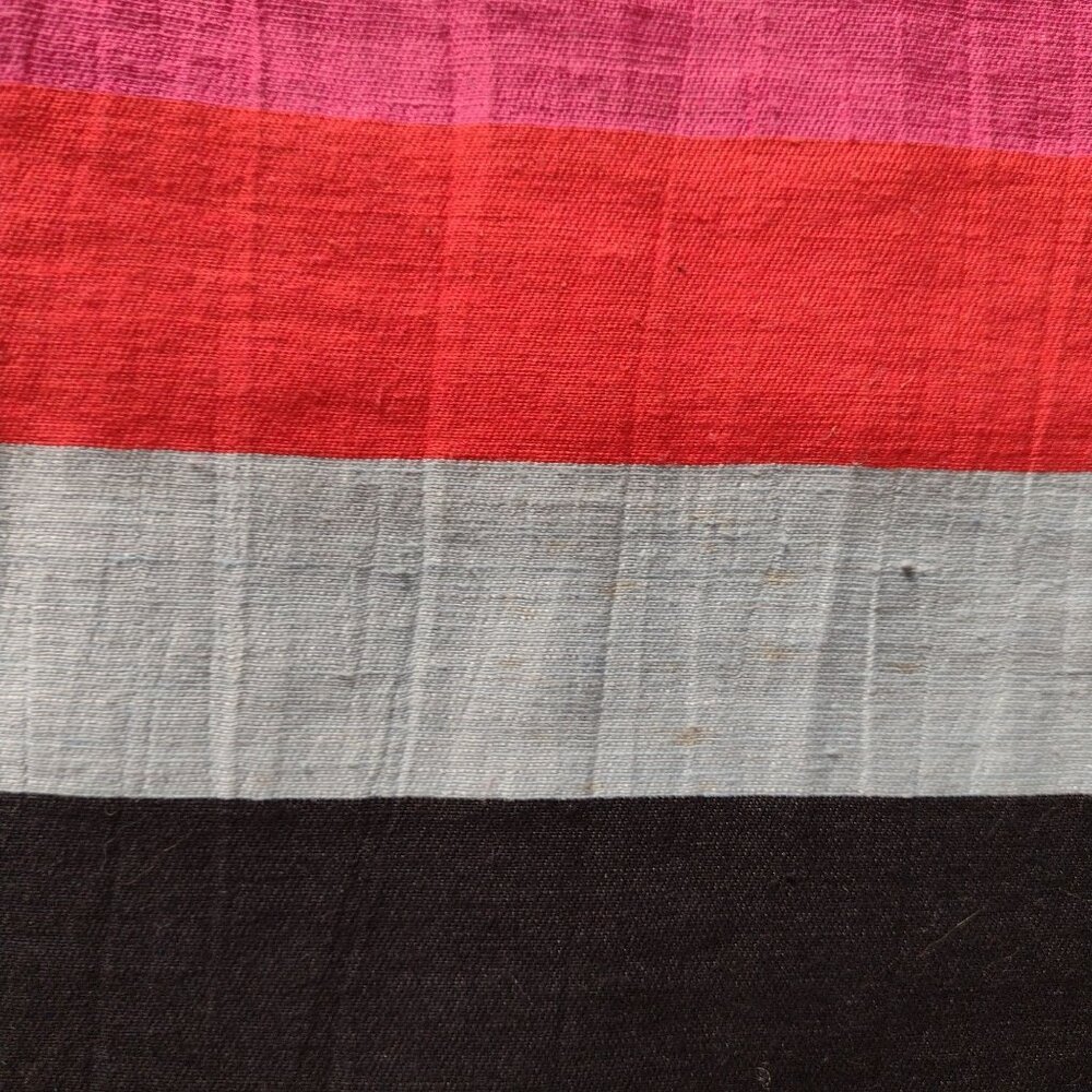 Alembika Mixed Striped Relaxed Fit Blouse S Linen Cotton Blend Vibrant Top - Picture 9 of 11